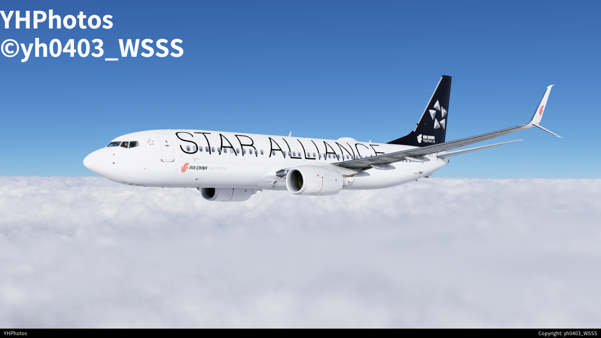 国航738星盟飞行于西藏