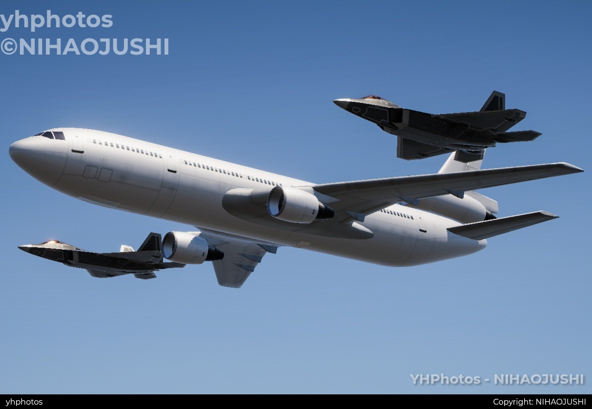 DC10与F22编队